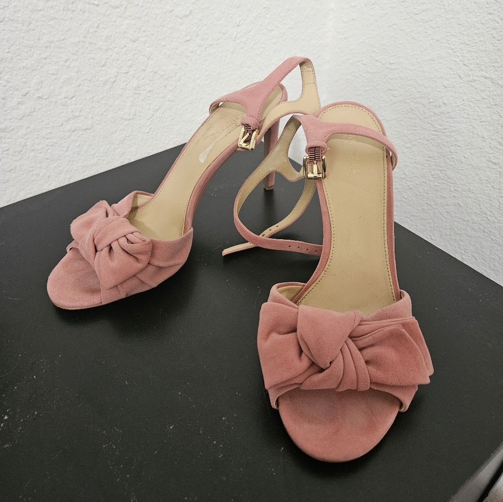 Michael Kirs Suede Pump Sandals